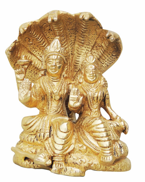 Brass Laxmi Naraine With Sheshnaag Statue 1Kg